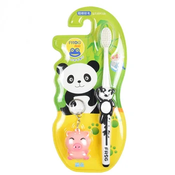 

children cartoon toothbrush filaments 0.02 mm to protect the gum fur color random