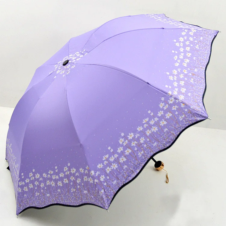 YADA Creative Flower Foldable Umbrella Rainy Lace Floral Umbrella For Women UV Folding Windproof Umbrellas Parasol Gift YD183