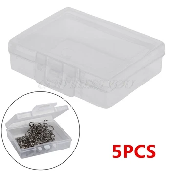

5PCS Transparent Fishing Lure Tackle Hook Bait Plastic Storage Box Container Case Drop Ship
