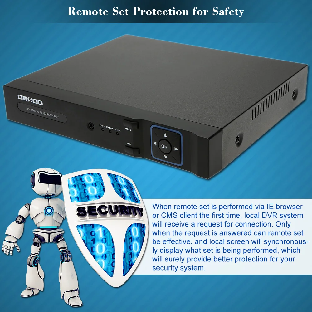 OWSOO 4CH AHD DVR рекордер Full 1080N камера видеонаблюдения H.264 4 канальный цифровой