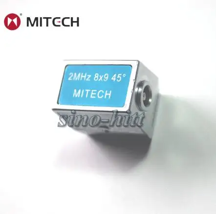 Mitech 45 градусов 2 МГц 8x9 мм угол луча контактный датчик для ультразвукового дефектоскопа