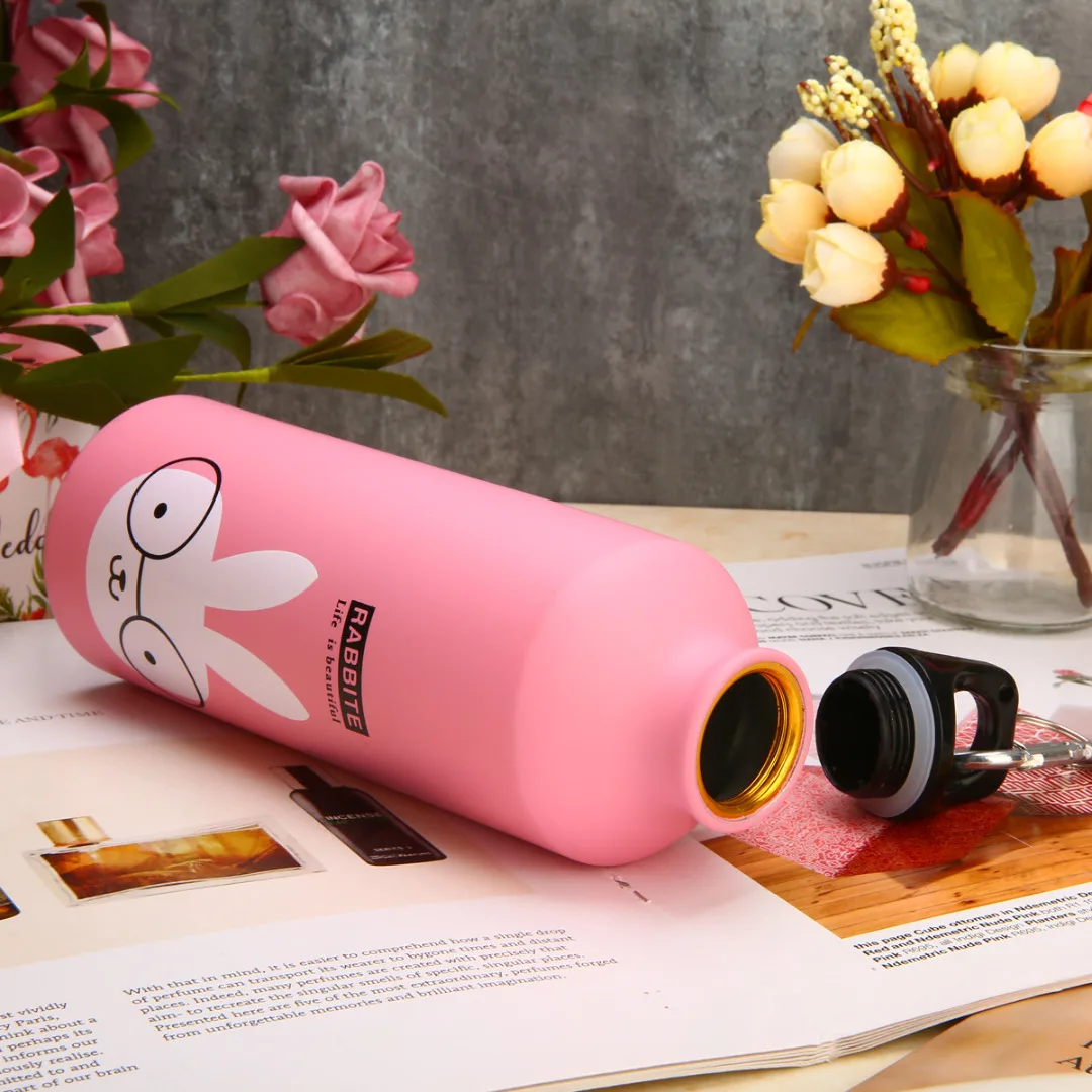 Portable Outdoor Sports 500ML Bicycle Water Bottle Cycling Bicycle Camping Cartoon Aluminum Alloy Water Bottle High Quality