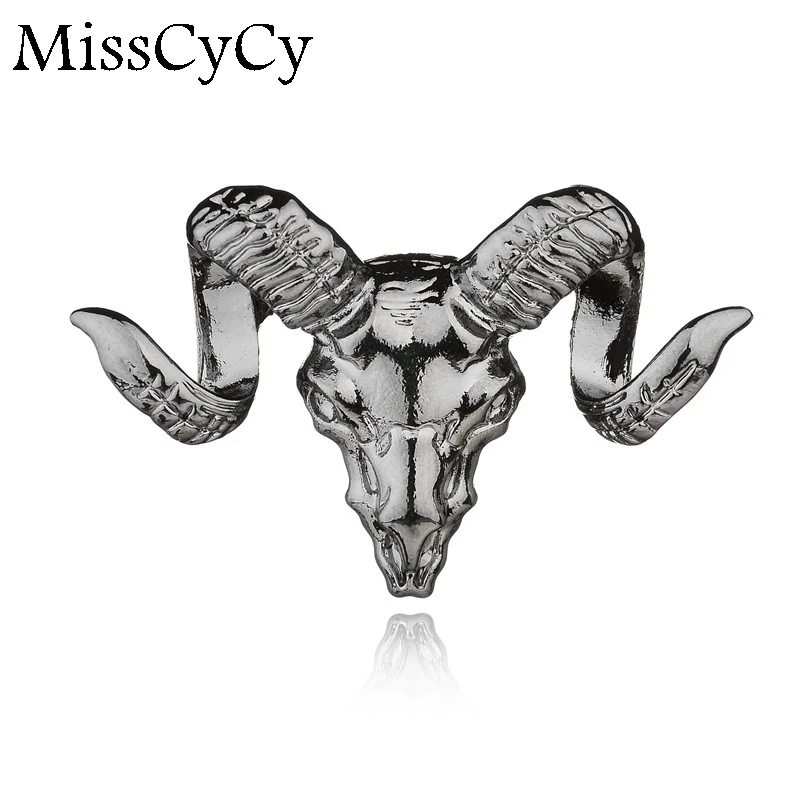 

MissCyCy New Brand Design Men Brooch Metal Sheepshead Brooches Collar Pin Up Accessory Unisex Luxury Badge Brooch Jewelry