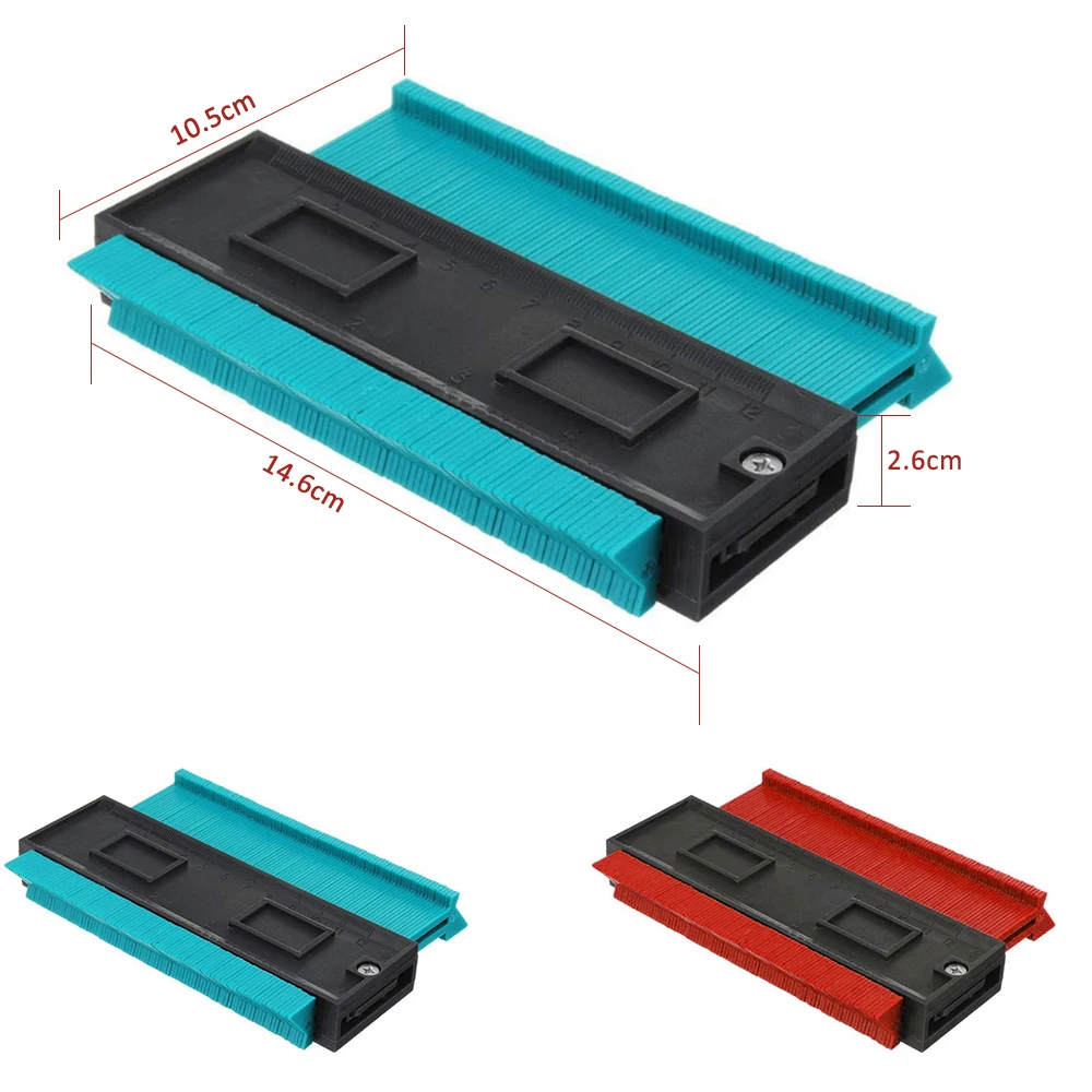 Пластиковый измерительный прибор контурный профиль неправильная шкала линейка контуры древесины инструмент для маркировки плитки ламината общие инструменты