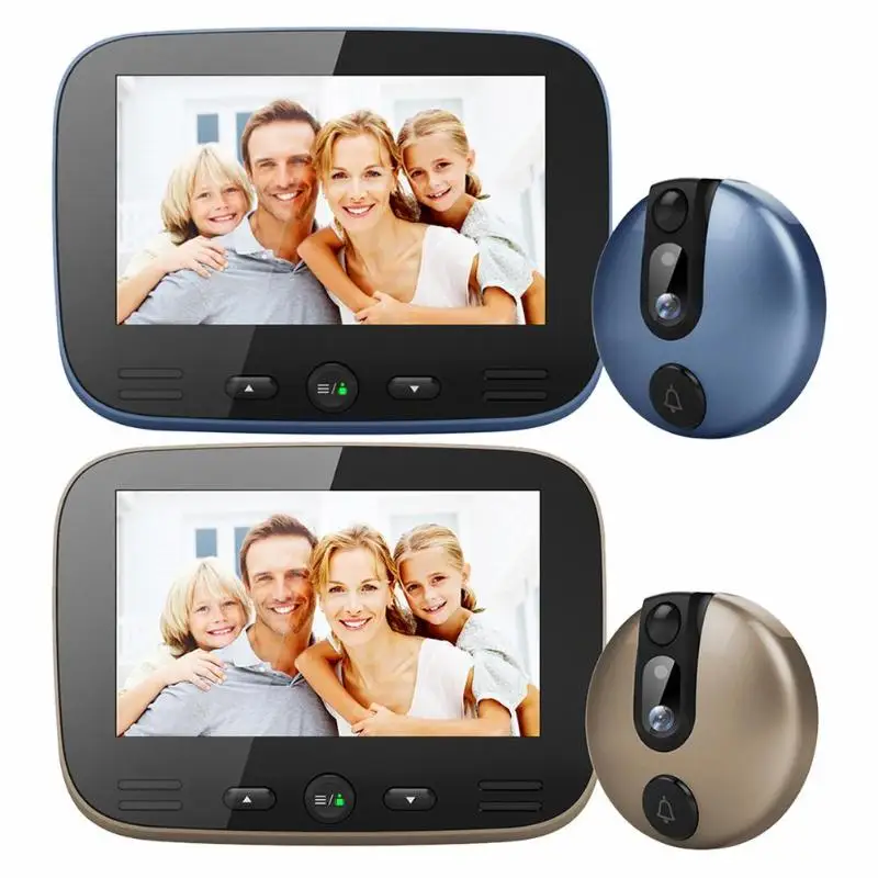 

M100 4.3 inch Smart Video Doorbell Cat Eye Visual Monitoring Electronic PIR Motion Detection Large Wide Angle Doorbell for Home