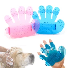 New Pet Dog Cat Fingers Brush Hand Shampoo Grooming Bath Massage Brush Comb Adjustable Pet Dog Cat Bath Brush Glove