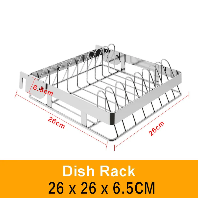 304 кухонная полка из нержавеющей стали, держатель для сушки слива, тарелка для посуды, чашка для кухонного мыла, органайзер для хранения в ванной - Цвет: Dish Rack