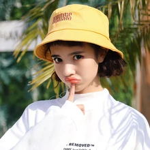 Женские шляпы-ведерки, повседневная Корейская версия с буквенным принтом, летняя шляпа, осень-весна, милая девушка, новинка года, хлопок