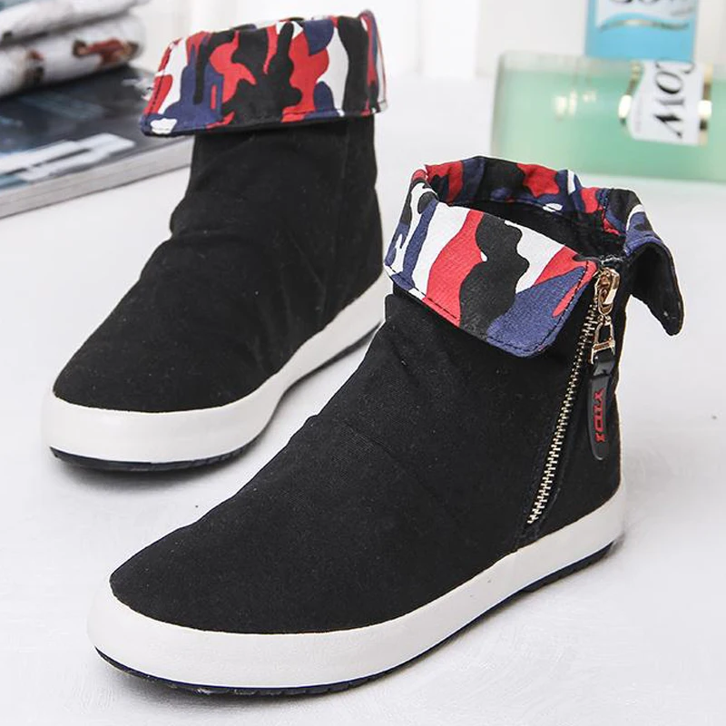 

High Top Fashion Trainers Women Sneakers Casual Shoes Ladies Fenty Beauty Canvas Shoes Adult Female Zipper Basket Femme 2018