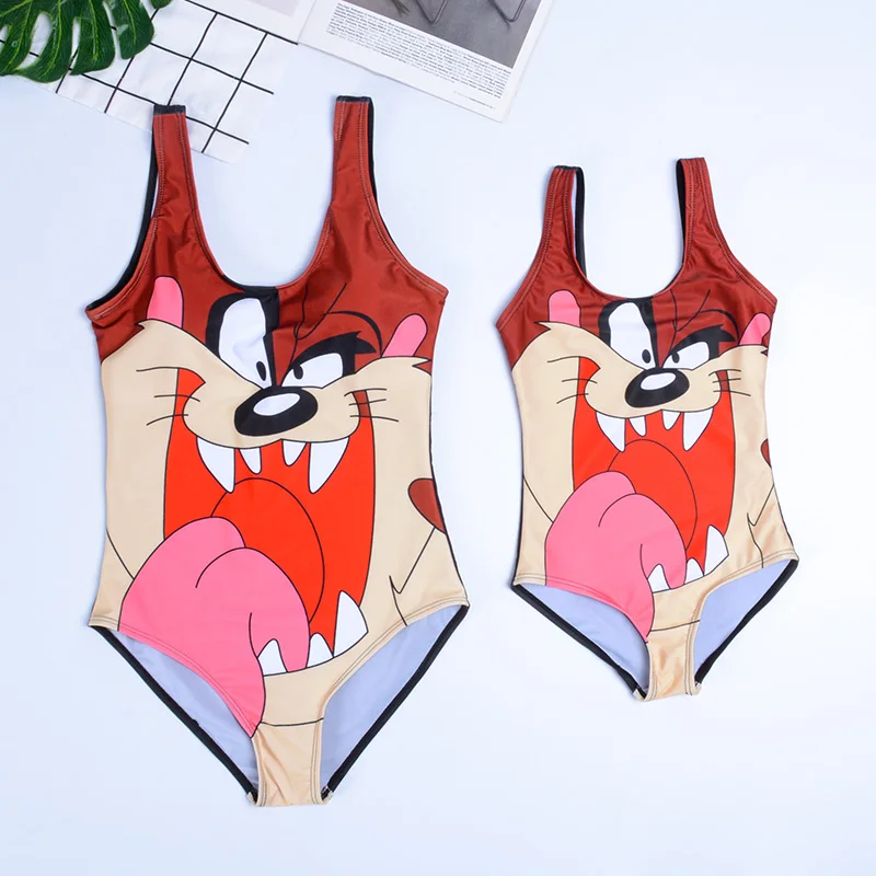 Swimwear Women Family Matching Swimsuit Woman 2019 One Piece Swimsuit Girls Bathing Costume One Piece Bikini Jumpsuit Swim Wear-3