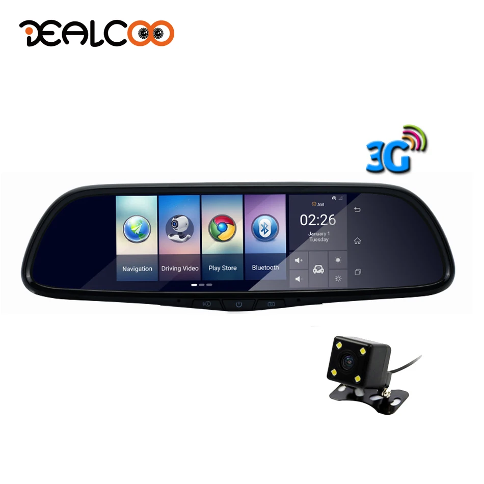 Dealcoo Car DVR Camera Mirror 3G Special Auto 7 Android 5 0 Dash Cam Full HD