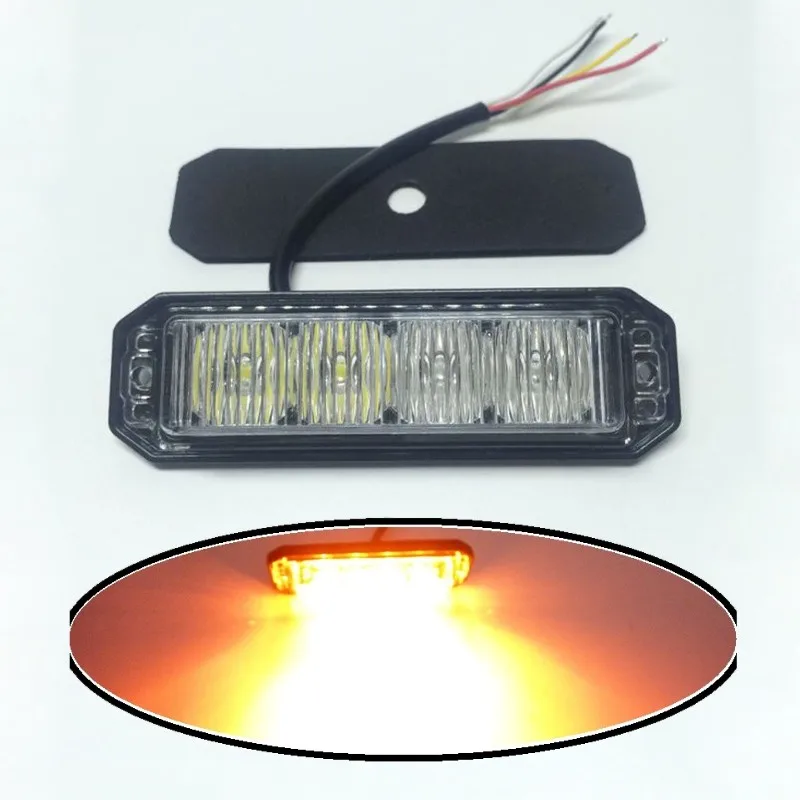 1x4 LED Car beacon light Emergency Grill warning day flash light fog