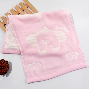 

Pure cotton four-layer gauze 25x50cm cartoon pattern water absorption breathable small towel