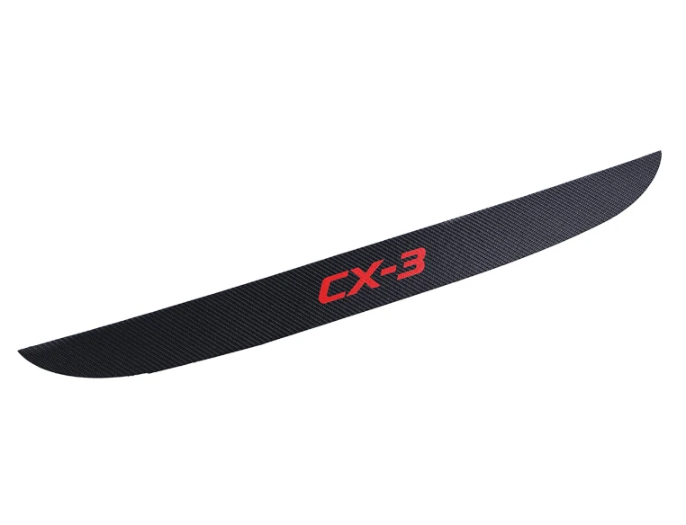 Искусственная кожа, углеродное волокно, Стильная защитная накладка для заднего бампера багажника для Mazda CX-3 CX3, автомобильные аксессуары - Название цвета: cx-3
