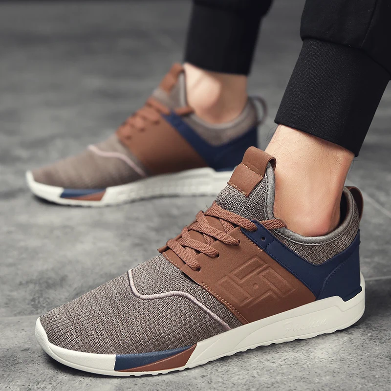 

Men Breathable Sneakers Spring Summer Shoes Wear-resistant Man Casual Light mesh Shoes masculino adulto