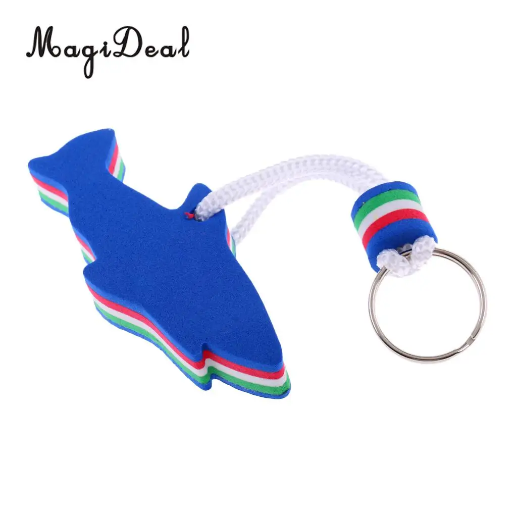 MagiDeal Lightweight Portable EVA Dolphin Shaped Water Floating Keyring Backpack Key Chain Water Sports Surf Swim Key Holder