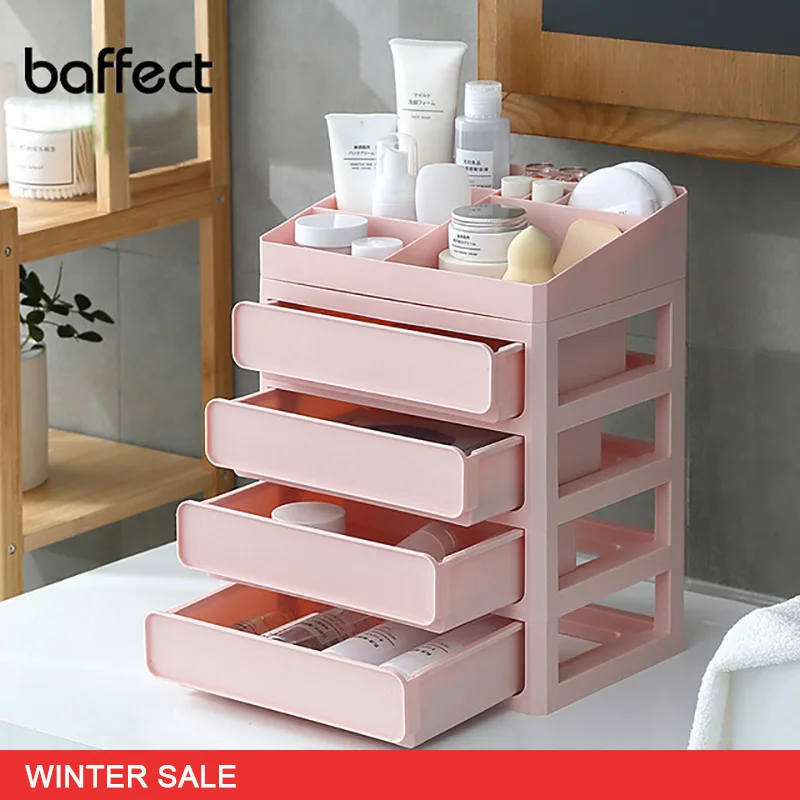 Baffect Colorful Multi Layer Plastic Makeup Drawers Storage Box