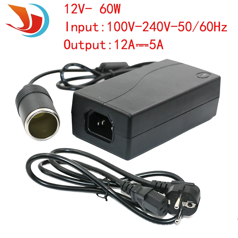 

60W AC 100V-240V 100V 220V to DC 12V Car Cigarette Lighter AC/ DC Power Converter Adapter Inverter DC Electrical transformer equ
