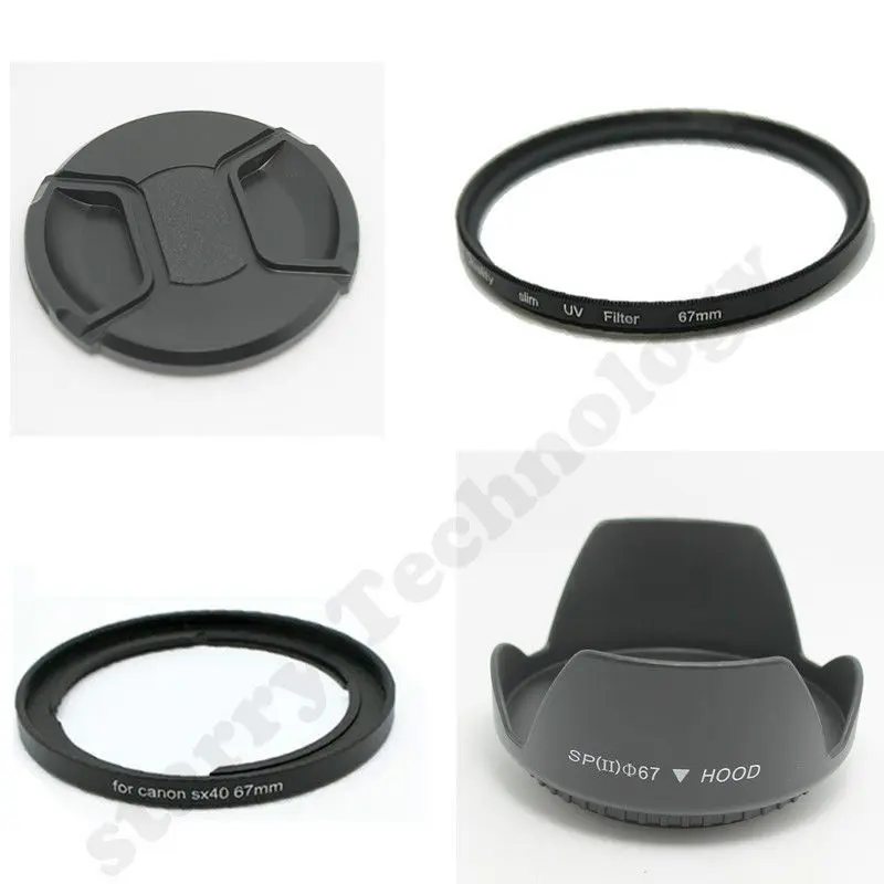 67 millimetri Anello Adattatore + Lens Cap + Cappuccio + Filtro UV Per