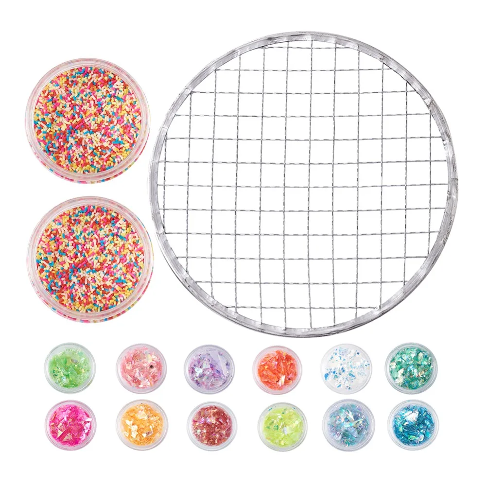 

DIY Crystal Clay Slime Mud Making Tools Kits, Mixed Color, 67x42mm