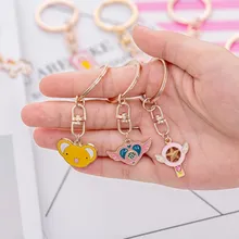 

New Trendy Cute Cartoon Keychain Metal love Animaln key ring Creative simplicity Car keychain Jewelry For Women Girls Fit Gift