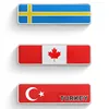 Car Styling Aluminum USA Germany Ukraine Sweden Italy Russia UK National Flags Emblem Badge Sticker For Toyota Honda BMW Audi VW ► Photo 3/6