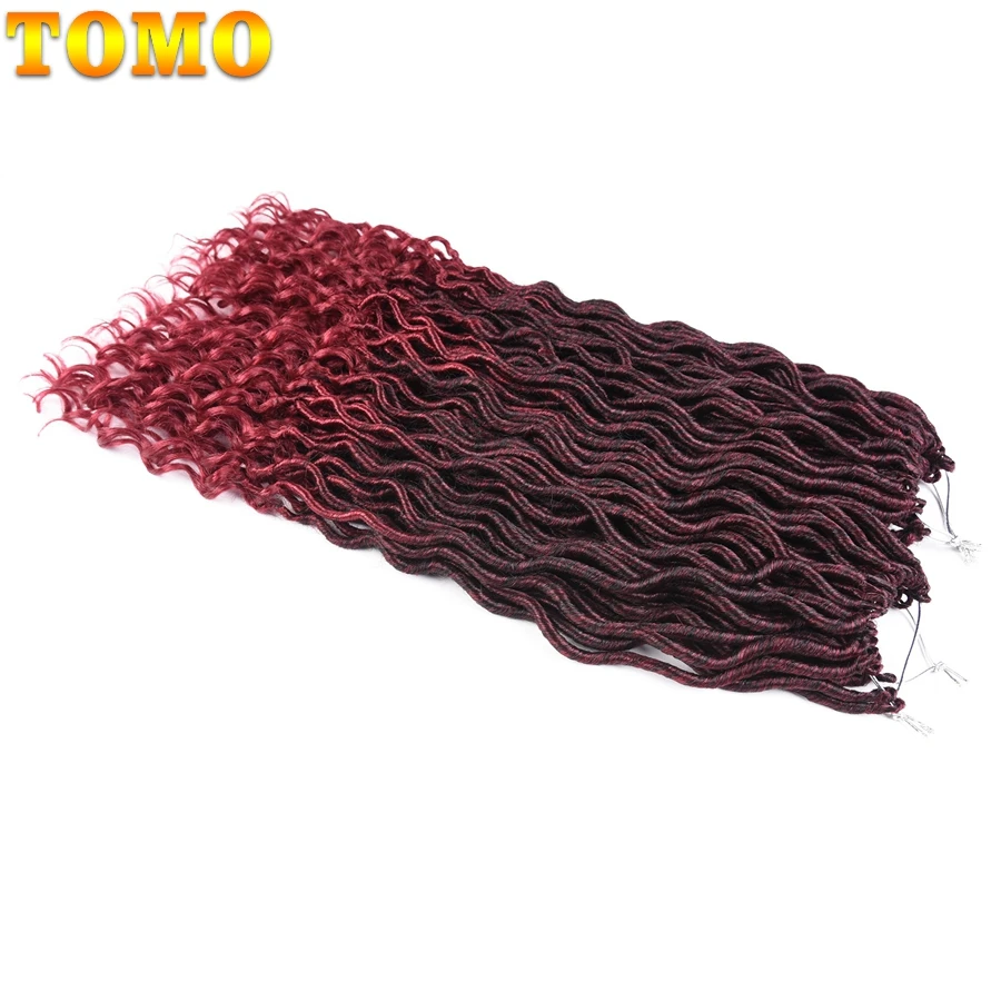 TOMO крючком косы Faux locs кудряшки 20 дюймов Синтетические волосы для косы 24 корня кроше с Омбре твист косы