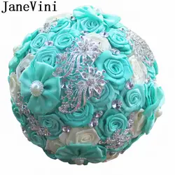 JaneVini Bling Crystal Tiffany Свадебный букет Алмазный бисер женские свадебные цветы брошь невесты букеты украшения Mariage 2019