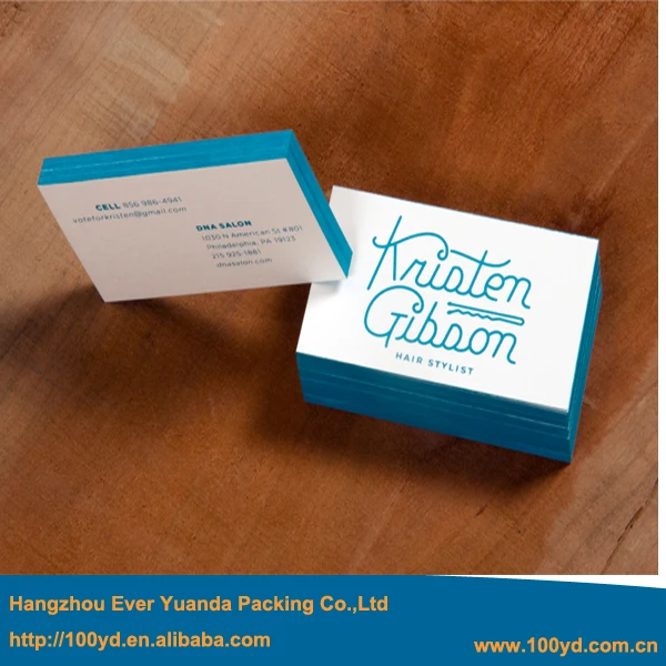 New Beauty Design Blue Edge Business Cards Printing