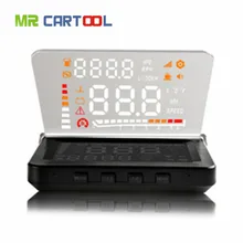 Mr Cartool 4 Inch Car Head Up Display Auto HUD Projector ODB2 OBD II 2 Vehicle