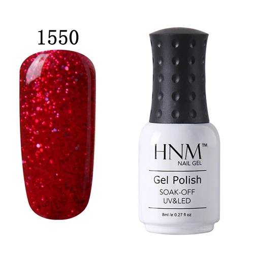 HNM 8 мл УФ-гель для ногтей чистый Цвет Гель-лак для ногтей Лаки Гель-лак замочить от лака Лак для ногтей гель для ногтей длительного действия - Цвет: 1550