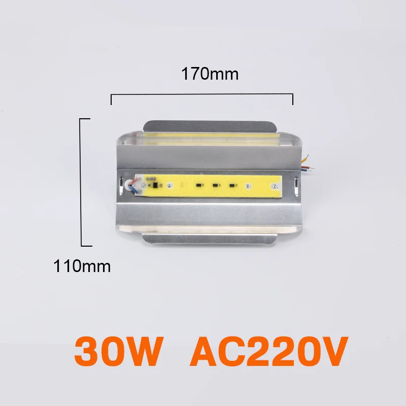 Светодиодный прожектор светильник 20 Вт 30 Вт 50 Вт 80 Вт IP67 Водонепроницаемый AC 220V Высокая Мощность початка чип высокой люмен светодиодный проектор поиск светильник для гаража война - Испускаемый цвет: AC220V 30W