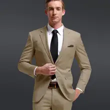 Изготовленный на заказ хаки мужской свадебный костюм смокинг для жениха костюм формальный вечерний деловой костюм