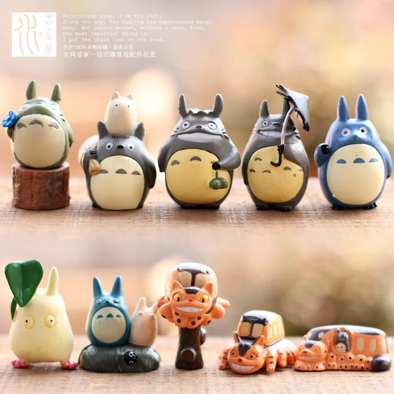 So Cute Large Anime Figure Totoro For Micro Landscape Kids Toys Of 10 Pieces/lot Children Simulation Toy | Игрушки и хобби