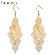Innopes 2019 Bohemian Long Unique Women's Round Cutout Earrings Pendant Earrings Jewelry Earrings innopes 2019 bohemian long unique women s earrings dangle earrings jewelry earrings