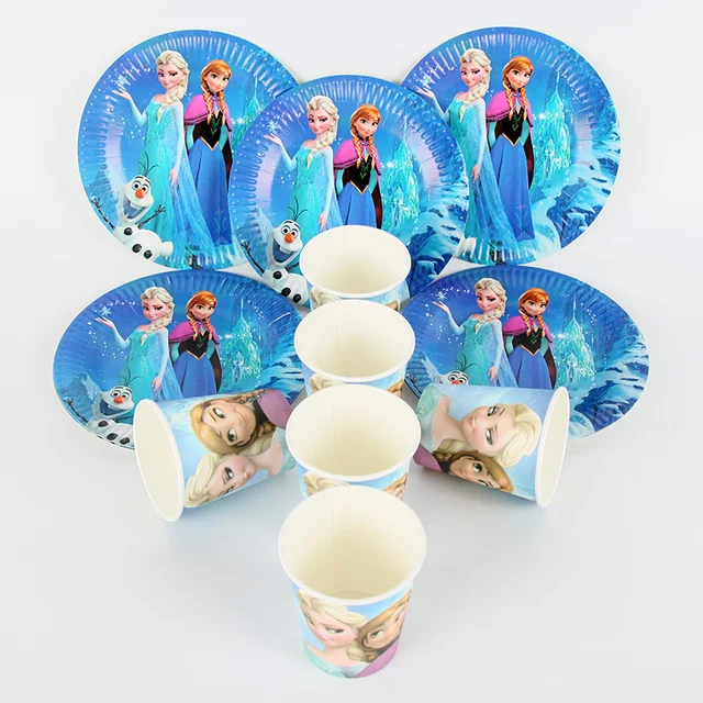 Special Price Disney Frozen theme Disposable Tableware Set 40pcs/lot Cup + Plate Children Happy Birthday Party Supplies Decorations Special Price Disney Frozen theme Disposable Tableware Set 40pcs/lot Cup + Plate Children Happy Birthday Party Supplies Decorations