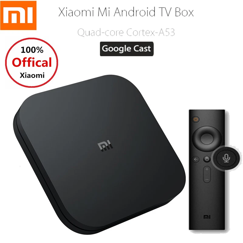 

NEW Xiaomi Mi Box S 4K TV Box Cortex-A53 Quad Core 64 Bit Mali-450 Android 8.1 2GB+8GB HDMI2.0 2.4G/5.8G WiFi BT4.2 Set Top Box