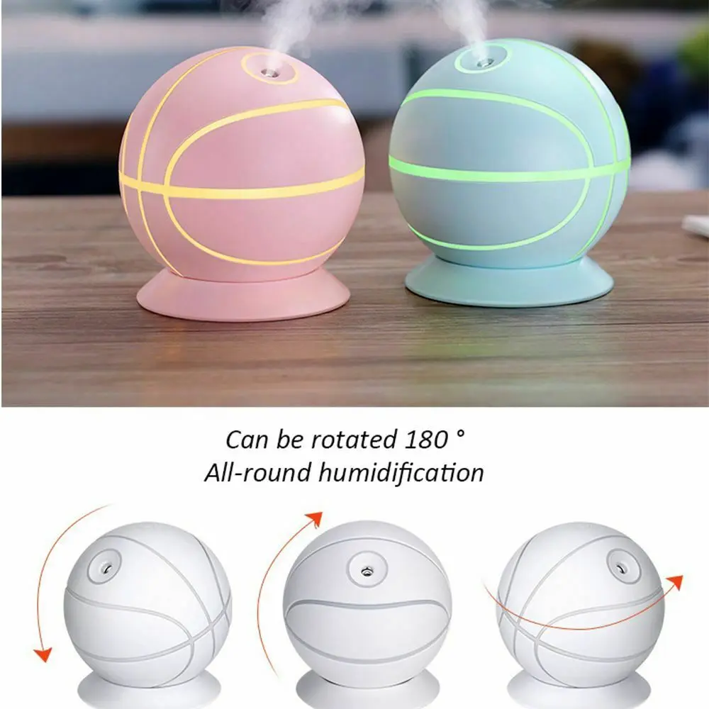Basketball Humidifier USB Aroma Essential Oil Diffuser Ultrasonic Cool Mist Air Purifier LED Night light for Office Home