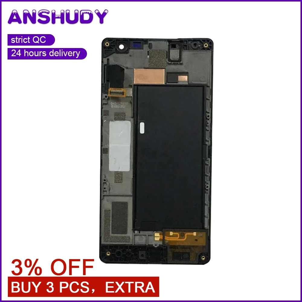Для Nokia Lumia 730 735 N730 N735 сенсорный экран дигитайзер Сенсорное стекло + ЖК-дисплей