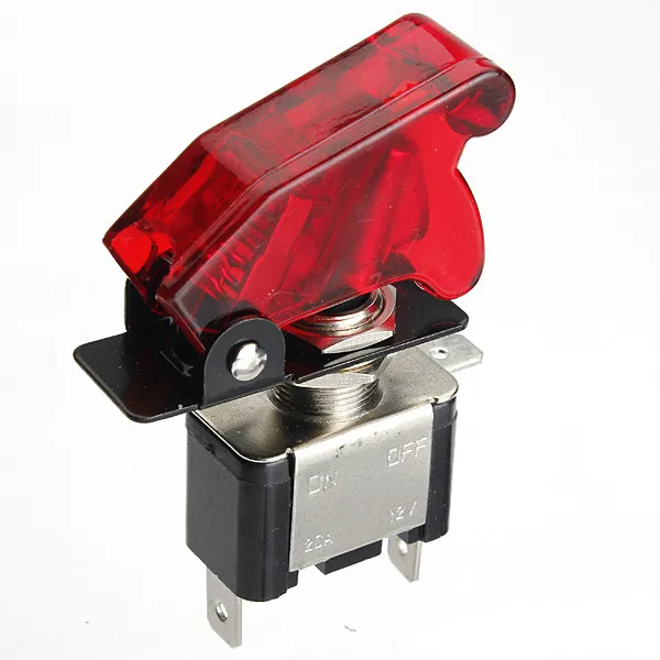 Red 12V Illuminated Flick On/Off Toggle Switch Race Car Rally Kit Car LED 20A 