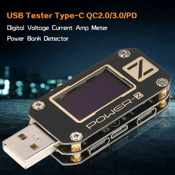 

POWER-Z USB PD Tester PD Quick Charger Voltage Current Ripple Dual Type-C KM001 Type-C QC2.0/3.0/PD Digital Amp Meter Detector