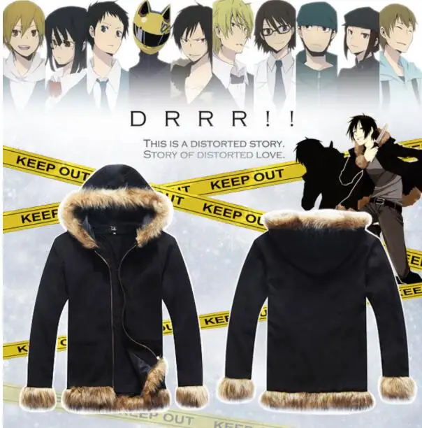 Черное пальто Durarara для косплея Изая Орихара свитшоты с капюшоном|Толстовки и