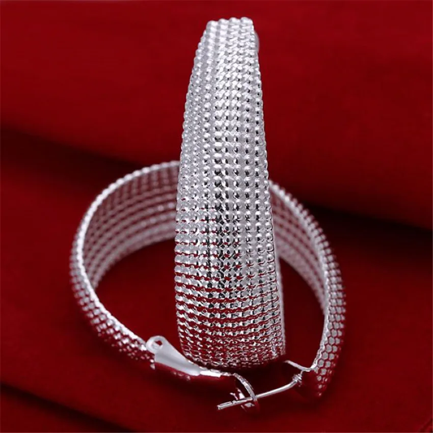 Список женщин леди подарок прекрасный серебряный цвет серьги-кольца горячая распродажа высокое качество модные ювелирные изделия