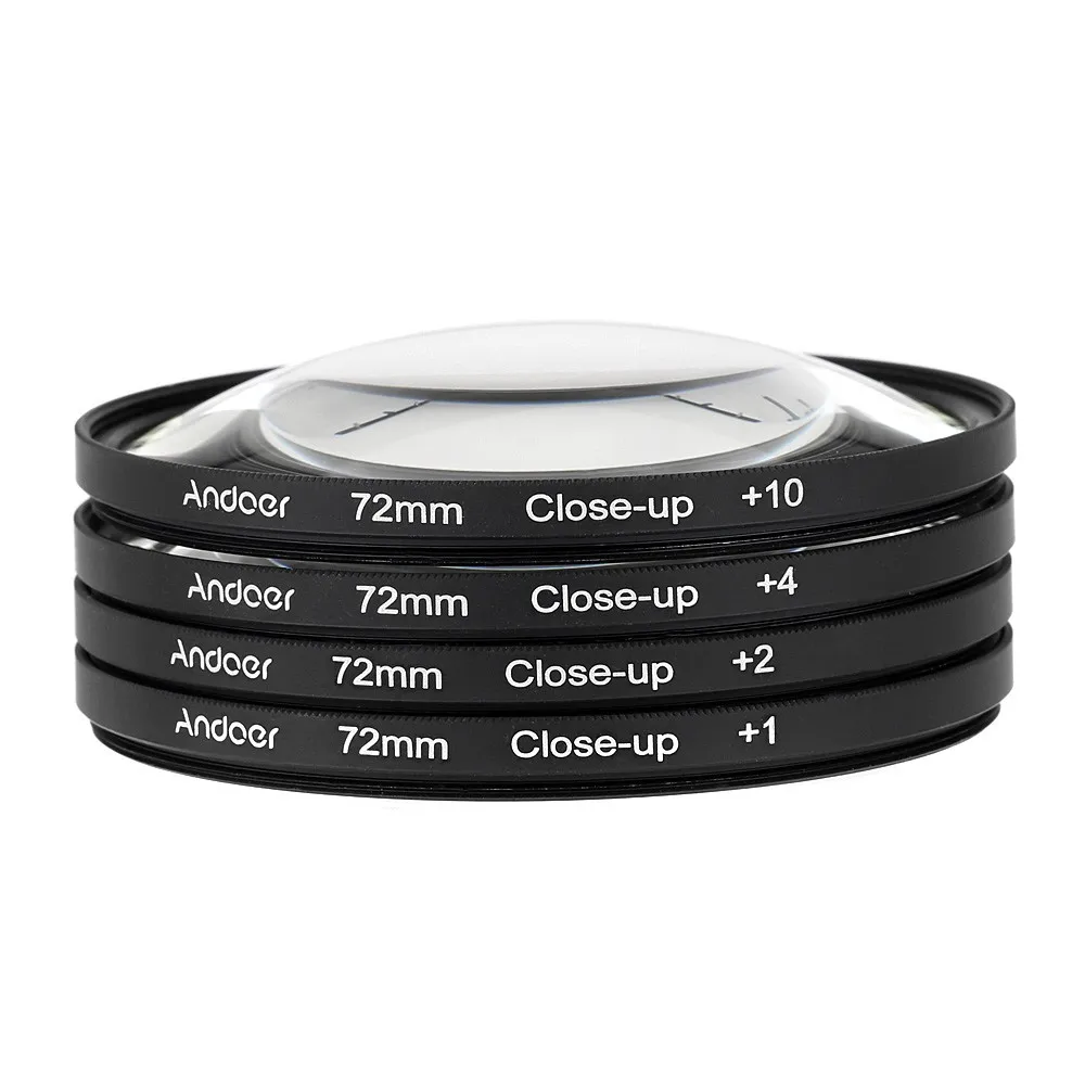 72mm Macro Close Up Filter Set +1 +2 +4 +10 with Pouch for Nikon Canon