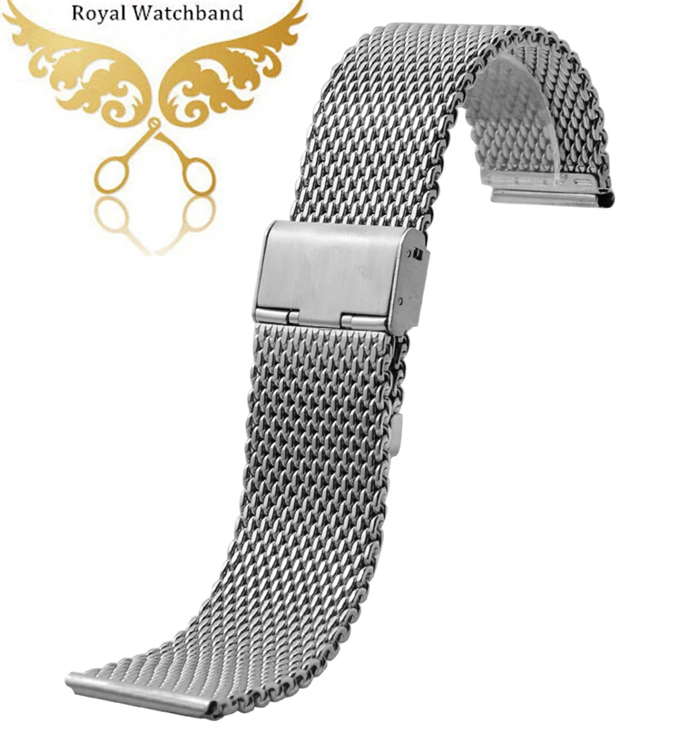 

Watch band 18mm 20mm 22mm 24mm Mens Metal Mesh Watch Band Bracelet Strap