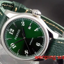 Parnis 42 мм зеленый циферблат сапфировое стекло матовый чехол Miyota автоматический механизм мужские часы E1599