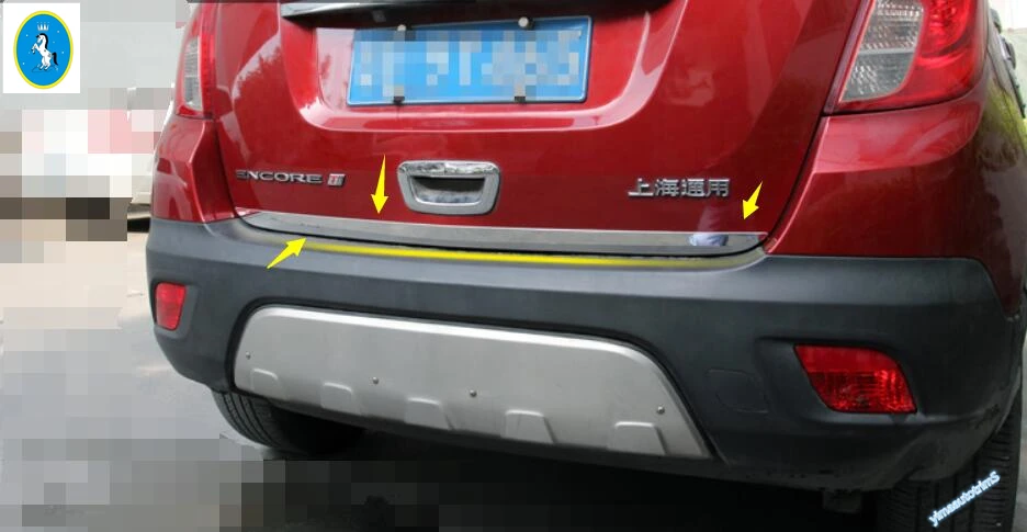 

For Vauxhall / OPEL Mokka / BUICK ENCORE 2013-2015 Rear Trunk Lid Cover Tailgate Trim Hatch Back Door Molding Boot Garnish 1 Pcs