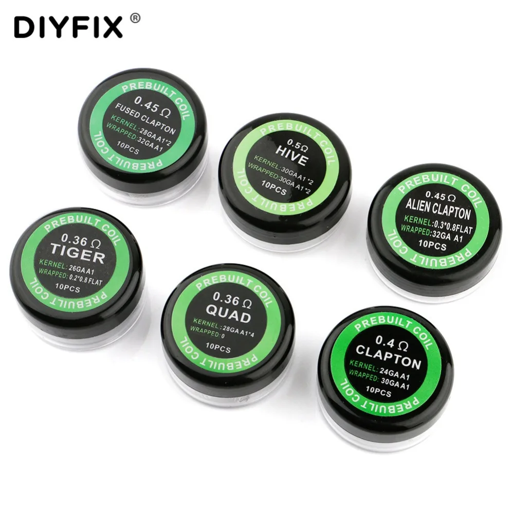 10 шт./лот A1 готовая Катушка Проволока сопротивления нагреву QUAD HIVE Tiger Alien Fused Clapton