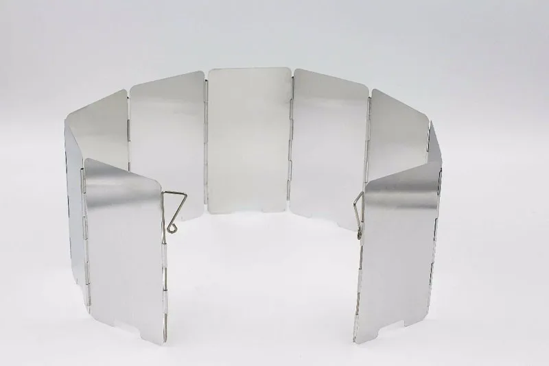 9 пластин ветровые дефлекторы открытый складной кемпинг плита лобовое стекло приготовления Ветер Щит Экраны бурелом Туристическое оборудование