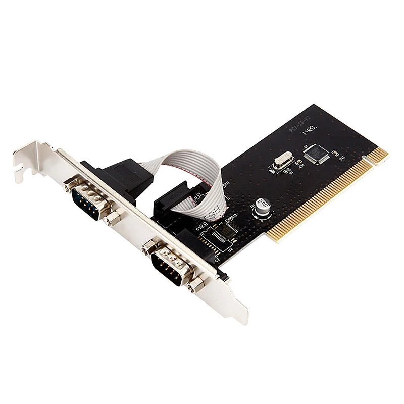 Новые 2 порты, pci к Com 9Pin последовательный порт RS232 расширение Riser карты адаптер TX382B с номером отслеживания